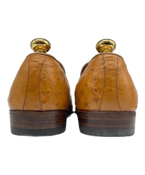 ENZO BONAFE（エンツォボナフェ）ENZO BONAFE (エンツォボナフェ) BASSETT WALKER (バセットウォーカー) オーストリッチローファー ベージュ サイズ:8の古着・服飾アイテム