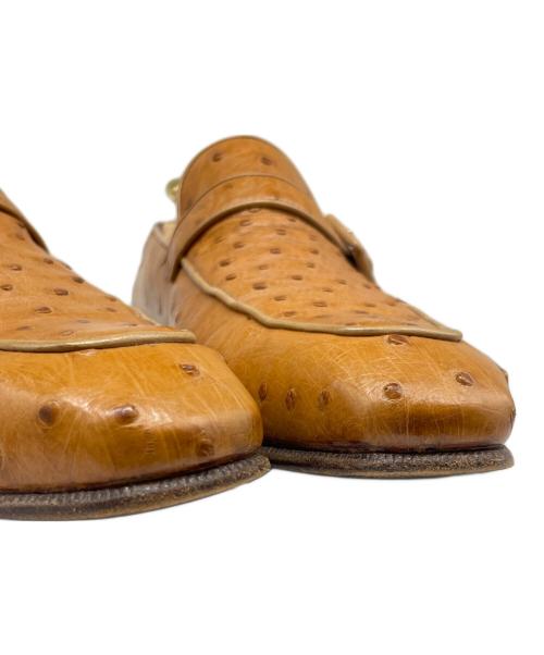 ENZO BONAFE（エンツォボナフェ）ENZO BONAFE (エンツォボナフェ) BASSETT WALKER (バセットウォーカー) オーストリッチローファー ベージュ サイズ:8の古着・服飾アイテム