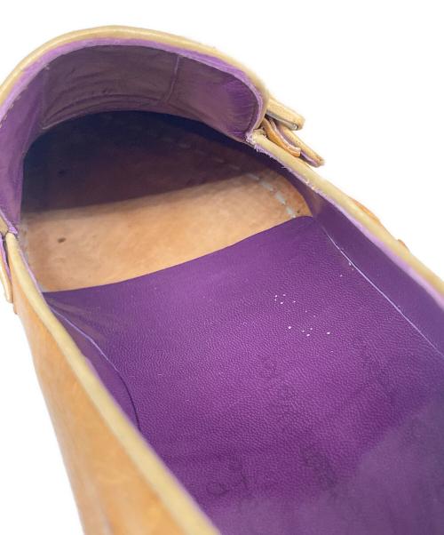 ENZO BONAFE（エンツォボナフェ）ENZO BONAFE (エンツォボナフェ) BASSETT WALKER (バセットウォーカー) オーストリッチローファー ベージュ サイズ:8の古着・服飾アイテム