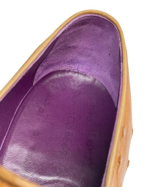 ENZO BONAFE（エンツォボナフェ）ENZO BONAFE (エンツォボナフェ) BASSETT WALKER (バセットウォーカー) オーストリッチローファー ベージュ サイズ:8の古着・服飾アイテム