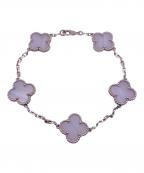 VAN CLEEF & ARPELSヴァンクリーフ＆アーペル）の古着「ヴィンテージ アルハンブラ ブレスレット 5モチーフ ブルーカルセドニ」