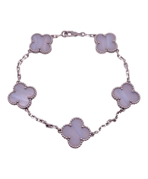 VAN CLEEF & ARPELS（ヴァンクリーフ＆アーペル）VAN CLEEF & ARPELS (ヴァンクリーフ＆アーペル) ヴィンテージ アルハンブラ ブレスレット 5モチーフ ブルーカルセドニの古着・服飾アイテム