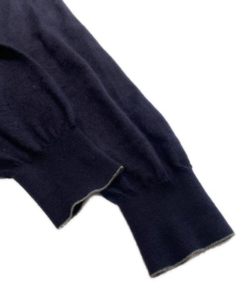 BRUNELLO CUCINELLI（ブルネロクチネリ）BRUNELLO CUCINELLI (ブルネロクチネリ) シルク ジップカーディガン ネイビー サイズ:48の古着・服飾アイテム