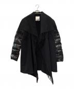 MONCLERモンクレール）の古着「MANTELLA/ダウン切替 ショール風コート」｜ブラック