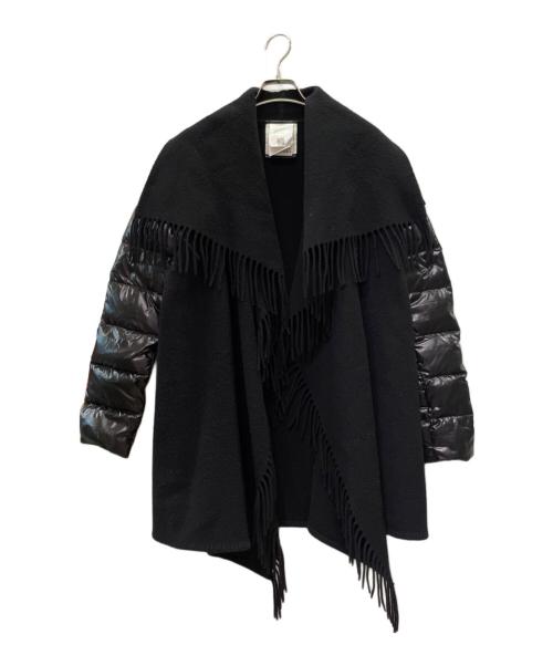 MONCLER（モンクレール）MONCLER (モンクレール) MANTELLA/ダウン切替 ショール風コート ブラック サイズ:Ｓの古着・服飾アイテム