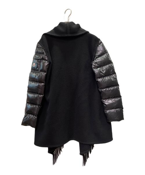MONCLER（モンクレール）MONCLER (モンクレール) MANTELLA/ダウン切替 ショール風コート ブラック サイズ:Ｓの古着・服飾アイテム