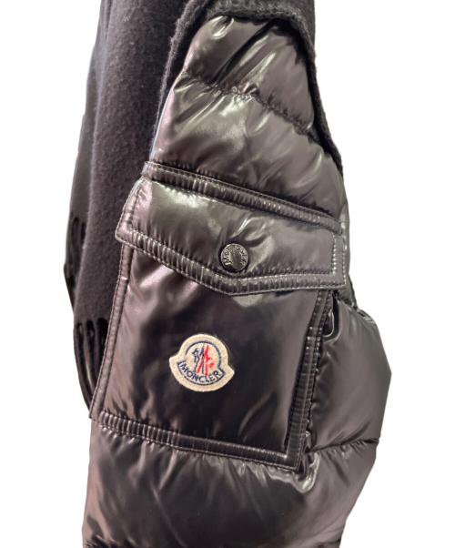 MONCLER（モンクレール）MONCLER (モンクレール) MANTELLA/ダウン切替 ショール風コート ブラック サイズ:Ｓの古着・服飾アイテム