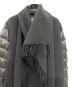 中古・古着 MONCLER (モンクレール) MANTELLA/ダウン切替 ショール風コート ブラック サイズ:Ｓ：42000円