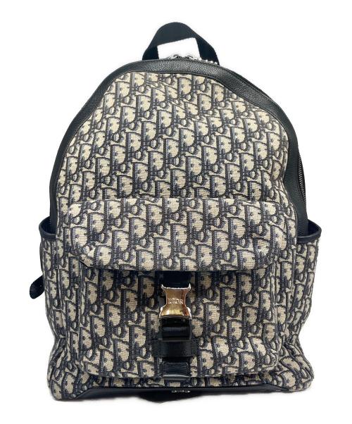 Dior（ディオール）Dior (ディオール) オブリーク ジャガード バックパック ブルー×ブラックの古着・服飾アイテム