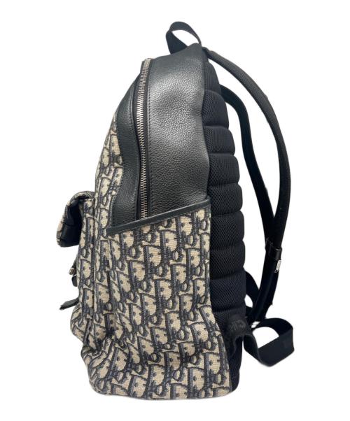 Dior（ディオール）Dior (ディオール) オブリーク ジャガード バックパック ブルー×ブラックの古着・服飾アイテム