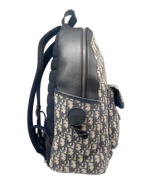 Dior（ディオール）Dior (ディオール) オブリーク ジャガード バックパック ブルー×ブラックの古着・服飾アイテム