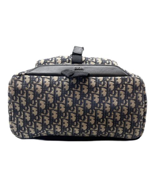 Dior（ディオール）Dior (ディオール) オブリーク ジャガード バックパック ブルー×ブラックの古着・服飾アイテム