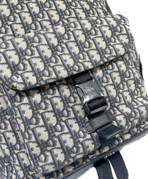 Dior（ディオール）Dior (ディオール) オブリーク ジャガード バックパック ブルー×ブラックの古着・服飾アイテム