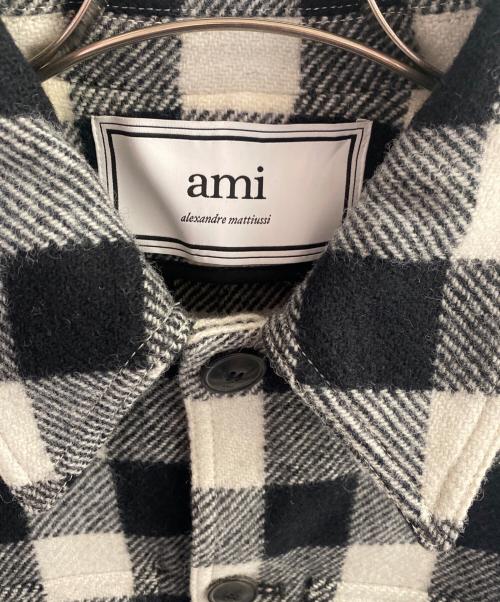 ami（アミ）ami (アミ) CPOジャケット ホワイト×ブラック サイズ:Lの古着・服飾アイテム