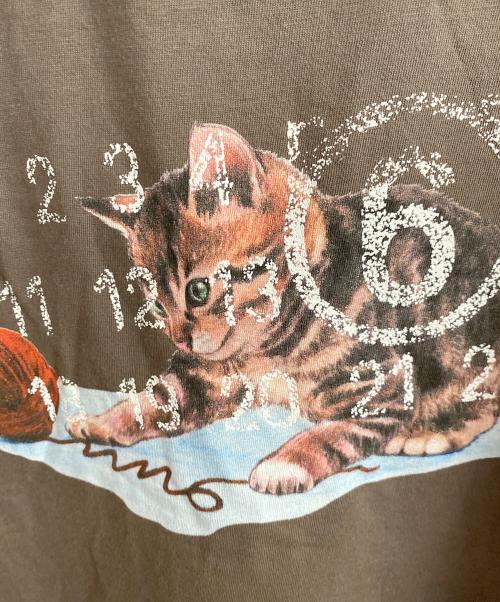 MM6 Maison Margiela（エムエムシックスメゾンマルジェラ）MM6 Maison Margiela (エムエムシックスメゾンマルジェラ) キャットナンバー半袖カットソー ブラウン サイズ:XLの古着・服飾アイテム