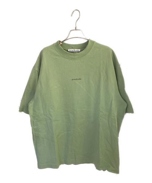 Acne studios（アクネ ストゥディオズ）Acne studios (アクネ ストゥディオズ) ロゴ半袖Tシャツ 黄緑 サイズ:XLの古着・服飾アイテム