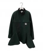 sacai×Carhartt WIPサカイ×カーハート ワークインプログレス）の古着「Duck Bonding Dress Coat」｜グリーン