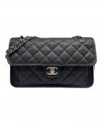 CHANELシャネル）の古着「フレンチ リヴィエラ フラップ チェーンショルダーバッグ」｜ブラック