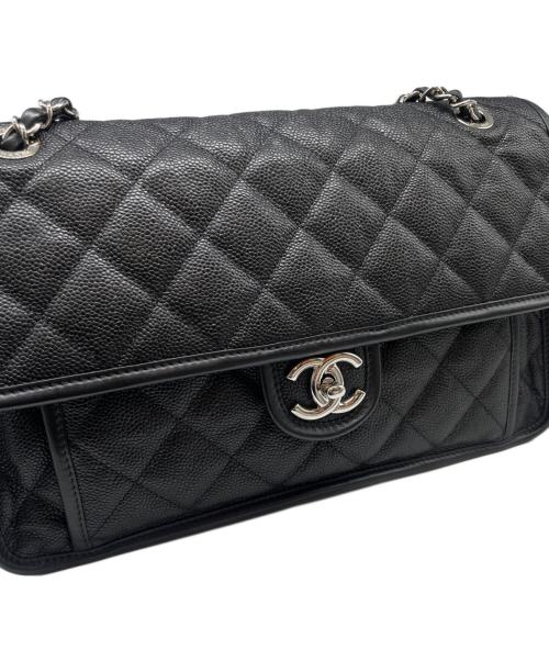 CHANEL（シャネル）CHANEL (シャネル) フレンチ リヴィエラ フラップ チェーンショルダーバッグ ブラックの古着・服飾アイテム