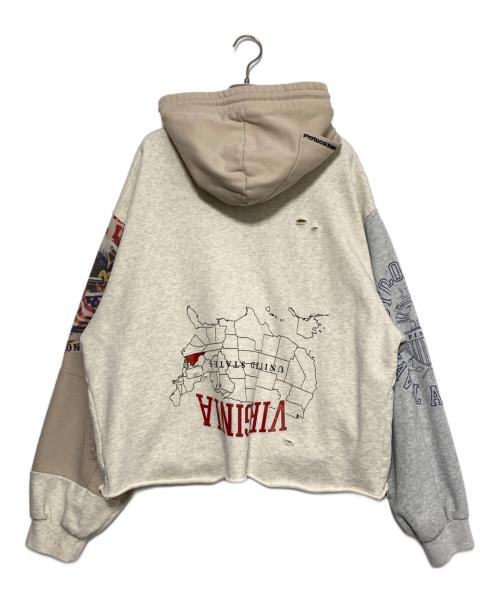 Protocol Index（プロトコルインデックス）Protocol Index (プロトコルインデックス) UPSIDE DOWN ZIP HOODIE アイボリー サイズ:2の古着・服飾アイテム