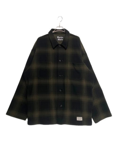 WACKO MARIA（ワコマリア）WACKO MARIA (ワコマリア) CHECK FLEECE SHIRT JACKET カーキ サイズ:XLの古着・服飾アイテム