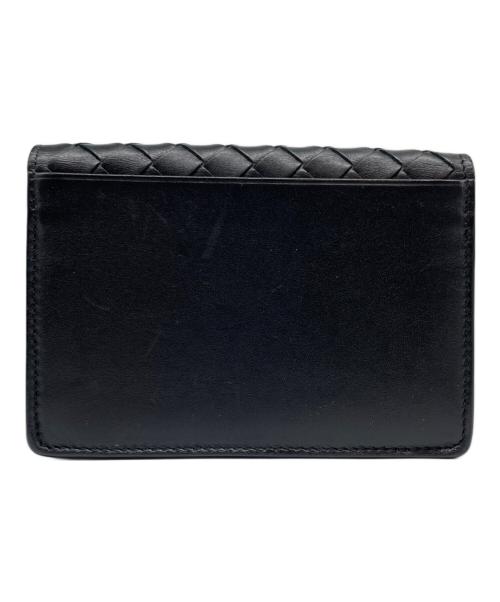 BOTTEGA VENETA（ボッテガベネタ）BOTTEGA VENETA (ボッテガベネタ) イントレチャート 名刺入れ ブラックの古着・服飾アイテム