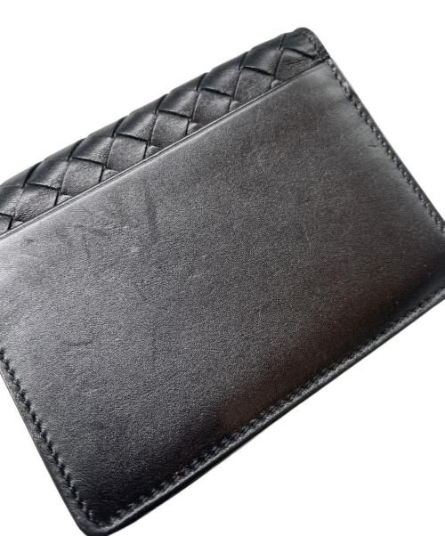 BOTTEGA VENETA（ボッテガベネタ）BOTTEGA VENETA (ボッテガベネタ) イントレチャート 名刺入れ ブラックの古着・服飾アイテム