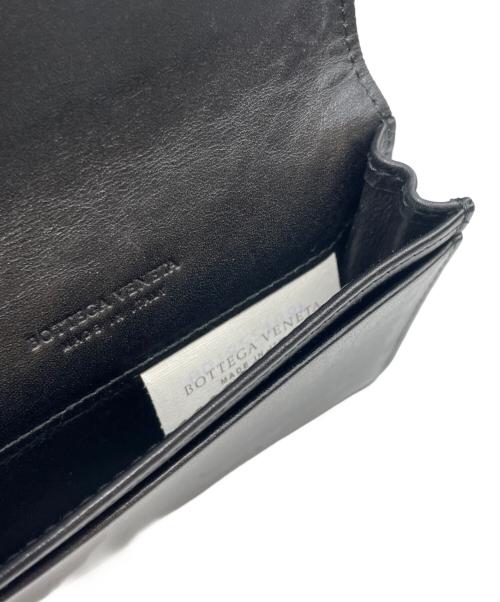 BOTTEGA VENETA（ボッテガベネタ）BOTTEGA VENETA (ボッテガベネタ) イントレチャート 名刺入れ ブラックの古着・服飾アイテム