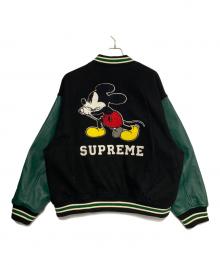 SUPREME×NUMBER (N)INE（シュプリーム×ナンバーナイン）の古着「Mickey Mouse Varsity Jacket」｜ブラック×グリーン