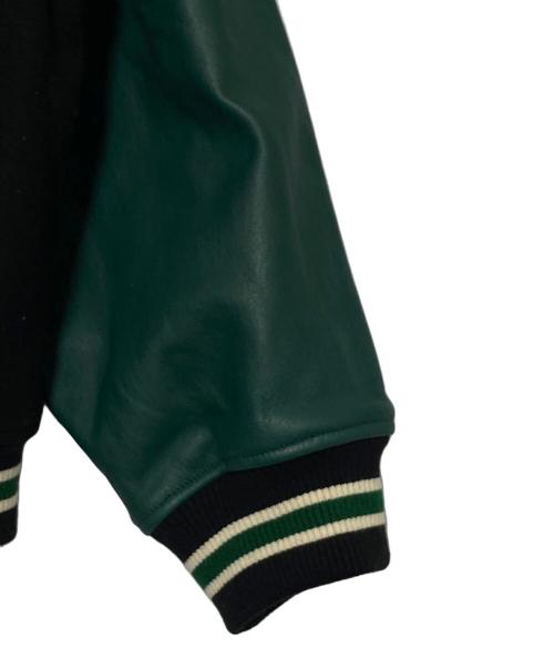 SUPREME（シュプリーム）SUPREME (シュプリーム) NUMBER (N)INE (ナンバーナイン) Mickey Mouse Varsity Jacket ブラック×グリーン サイズ:XXLの古着・服飾アイテム