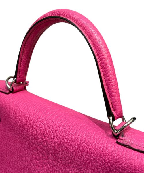 HERMES（エルメス）HERMES (エルメス) ケリー28 内縫い/シルバー金具/シェブルミゾル/ピンク系/□J刻印/2006年 ピンク系 サイズ:28の古着・服飾アイテム