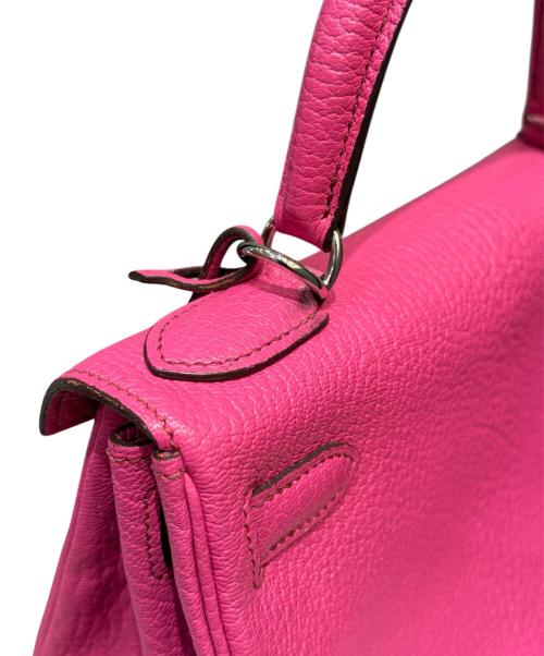 HERMES（エルメス）HERMES (エルメス) ケリー28 内縫い/シルバー金具/シェブルミゾル/ピンク系/□J刻印/2006年 ピンク系 サイズ:28の古着・服飾アイテム