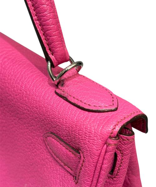 HERMES（エルメス）HERMES (エルメス) ケリー28 内縫い/シルバー金具/シェブルミゾル/ピンク系/□J刻印/2006年 ピンク系 サイズ:28の古着・服飾アイテム