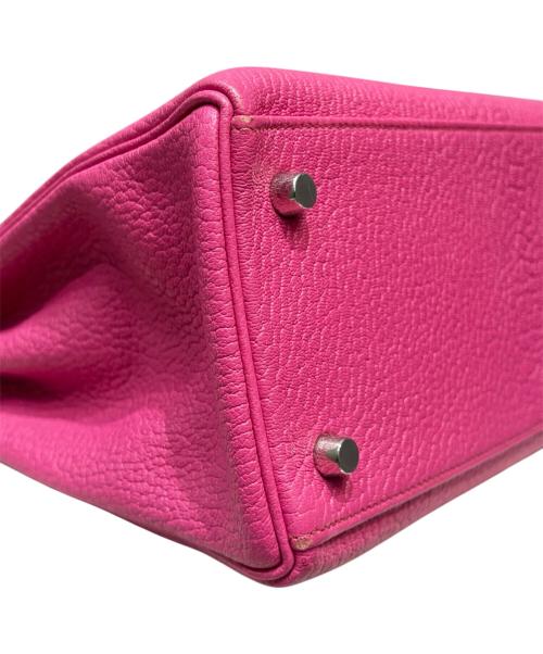 HERMES（エルメス）HERMES (エルメス) ケリー28 内縫い/シルバー金具/シェブルミゾル/ピンク系/□J刻印/2006年 ピンク系 サイズ:28の古着・服飾アイテム