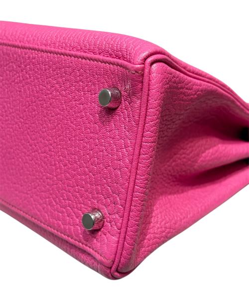 HERMES（エルメス）HERMES (エルメス) ケリー28 内縫い/シルバー金具/シェブルミゾル/ピンク系/□J刻印/2006年 ピンク系 サイズ:28の古着・服飾アイテム