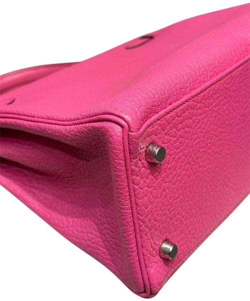 HERMES（エルメス）HERMES (エルメス) ケリー28 内縫い/シルバー金具/シェブルミゾル/ピンク系/□J刻印/2006年 ピンク系 サイズ:28の古着・服飾アイテム