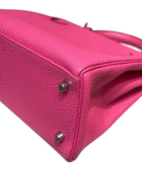 HERMES（エルメス）HERMES (エルメス) ケリー28 内縫い/シルバー金具/シェブルミゾル/ピンク系/□J刻印/2006年 ピンク系 サイズ:28の古着・服飾アイテム