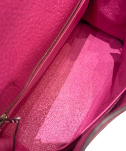 HERMES（エルメス）HERMES (エルメス) ケリー28 内縫い/シルバー金具/シェブルミゾル/ピンク系/□J刻印/2006年 ピンク系 サイズ:28の古着・服飾アイテム