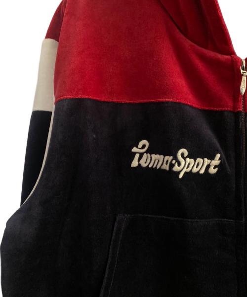 masu（エムエーエスユー）masu (エムエーエスユー) PUMA (プーマ) T7 ショートトラックジャケット レッド×ネイビー サイズ:XLの古着・服飾アイテム