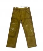 KAMIYAカミヤ）の古着「Boro Painter Pants」｜ベージュ