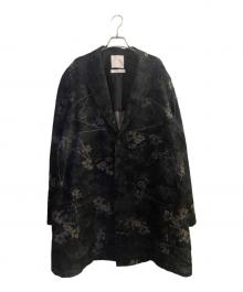 s'yte×GDC（サイト×ジーディーシー）の古着「FLORAL JACQUARD OCTAGON STAR EMBROIDERY LONG JACKET」｜グレー