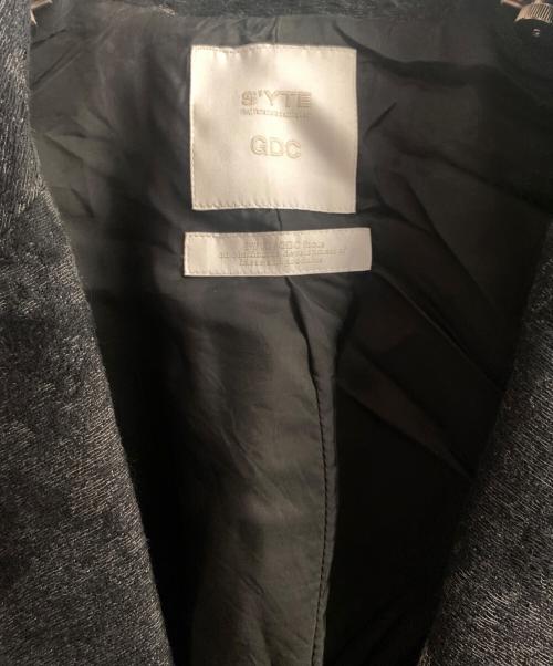 s'yte（サイト）s'yte (サイト) GDC (ジーディーシー) FLORAL JACQUARD OCTAGON STAR EMBROIDERY LONG JACKET グレー サイズ:3の古着・服飾アイテム