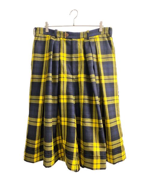 Vivienne Westwood（ヴィヴィアンウエストウッド）Vivienne Westwood (ヴィヴィアンウエストウッド) チェックパンツ イエロー×ネイビー サイズ:Lの古着・服飾アイテム