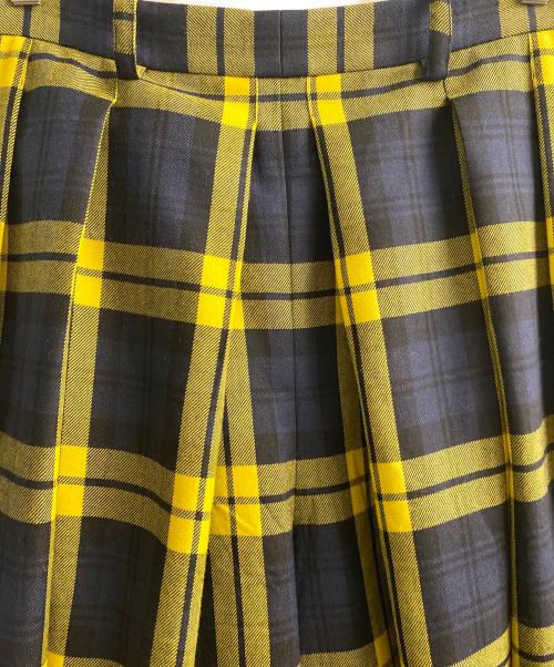 Vivienne Westwood（ヴィヴィアンウエストウッド）Vivienne Westwood (ヴィヴィアンウエストウッド) チェックパンツ イエロー×ネイビー サイズ:Lの古着・服飾アイテム