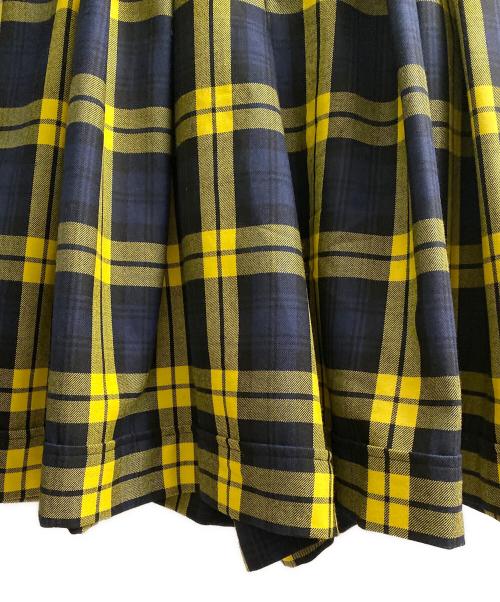 Vivienne Westwood（ヴィヴィアンウエストウッド）Vivienne Westwood (ヴィヴィアンウエストウッド) チェックパンツ イエロー×ネイビー サイズ:Lの古着・服飾アイテム