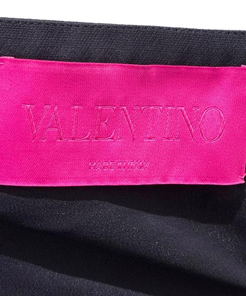 VALENTINO（ヴァレンティノ）VALENTINO (ヴァレンティノ) レープクチュール ミディドレス ブラック サイズ:42の古着・服飾アイテム