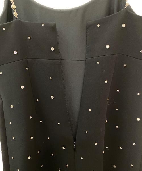 MIU MIU（ミュウミュウ）MIU MIU (ミュウミュウ) ビジューノースリーブワンピース ブラック サイズ:36の古着・服飾アイテム