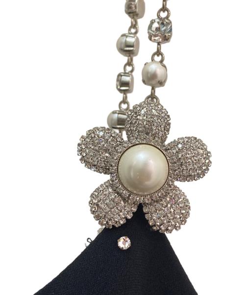 MIU MIU（ミュウミュウ）MIU MIU (ミュウミュウ) ビジューノースリーブワンピース ブラック サイズ:36の古着・服飾アイテム