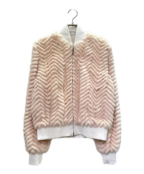 FENDI（フェンディ）FENDI (フェンディ) リバーシブルボンバージャケット サーモンピンク サイズ:36の古着・服飾アイテム
