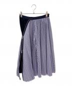 sacaiサカイ）の古着「Cotton Poplin Zipper Skirt」｜ネイビー